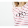 Cotton scoop-neck, long sleeve, relaxed fit, striped T-Shirt 6YAL11362JK95S