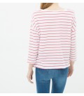 Cotton scoop-neck, long sleeve, relaxed fit, striped T-Shirt 6YAL11362JK95S