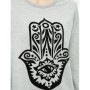 Cotton scoop neck, relaxed fit, Long Sleeve T-Shirt 6YAL11066OK028