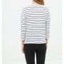 Cotton scoop-neck, long sleeve, relaxed fit, striped T-Shirt 6YAL11073OK70K