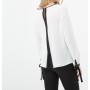 Cotton, long sleeve hollow Collar Blouse Plain 6YAK63948EW002