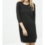 Cotton scoop-neck, long sleeve, relaxed fit, straight Dress 6YAL81075JK999