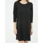 Cotton scoop-neck, long sleeve, relaxed fit, straight Dress 6YAL81075JK999