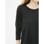 Cotton scoop-neck, long sleeve, relaxed fit, straight Dress 6YAL81075JK999