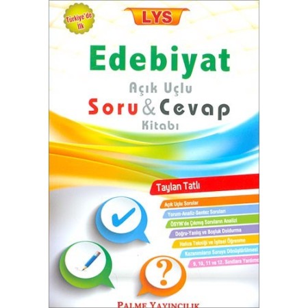 LYS Edebiyat Açık Uçlu Soru Cevap Kitabı Palme Yayıncılık