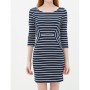 Hollow collar stripe cotton women's Dress 6YAK82815YKZ94