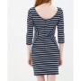 Hollow collar stripe cotton women's Dress 6YAK82815YKZ94