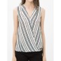 Women's striped cotton Sleeveless Blouse 6YAK32871UW18N