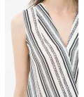 Women's striped cotton Sleeveless Blouse 6YAK32871UW18N