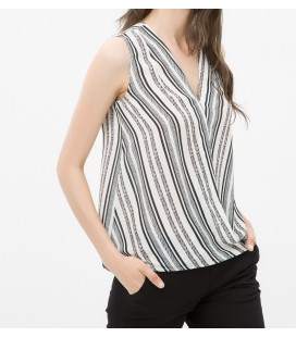 Women's striped cotton Sleeveless Blouse 6YAK32871UW18N