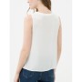 Stitching Detail women's cotton Sleeveless Blouse 7KAK32240UW001