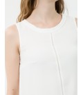 Stitching Detail women's cotton Sleeveless Blouse 7KAK32240UW001