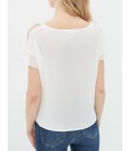 Shoulder Detail women's Blouse White cotton 7YAK63778EW001