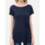 Women's Short Sleeve cotton Hollow-neck T-Shirt 6YAK13767EK720