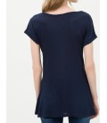 Women's Short Sleeve cotton Hollow-neck T-Shirt 6YAK13767EK720