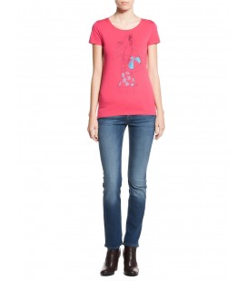 Blue Girl Graphic T-Shirt Dark Pink 163255 13882