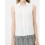 A plain white cotton shirt women's Sleeveless 7KAK62376UW001