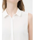 A plain white cotton shirt women's Sleeveless 7KAK62376UW001