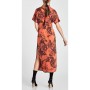 Zara Uzun Baskılı Saten Elbise 5580315050