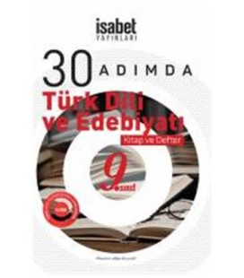 9. Sınıf 30 Adımda Türk Dili Ve Edebiyatı Kitap Defter İsabet Yayınları