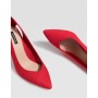 Stradivarius Red cut-out high heel court shoes Bayan Topuklu Ayakkabı 2873