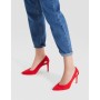 Stradivarius Red cut-out high heel court shoes Bayan Topuklu Ayakkabı 2873