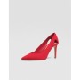 Stradivarius Red cut-out high heel court shoes Bayan Topuklu Ayakkabı 2873