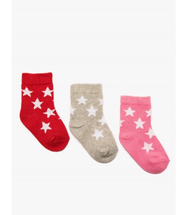 Koton 3 Packs Baby Girl Socks  8YMG84008AA909