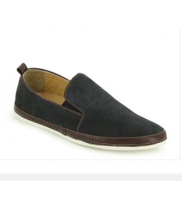 City Life Erkek Lacivert Deri Slip On Ayakkabı 5556365223600