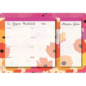 Fabooks Bloknot Ev Yapımı Mutluluk Yemek Planlayıcı ve Alışveriş Listesi
