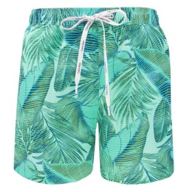 Calvin Klein  Medium Drawstring Jungle Print Green Erkek Mayo Şort