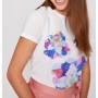 Koton Kadın Beyaz Kısa Kollu Bisiklet Yaka T-Shirt 8YAK13691EK