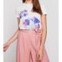 Koton Kadın Beyaz Kısa Kollu Bisiklet Yaka T-Shirt 8YAK13691EK