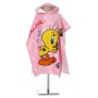 Özdilek 4/9 Yaş Lisans Baskılı Kadife Panço Tweety Folks Pembe