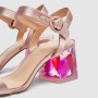 Zara Rosad Osc Dark Pink Kadın Topuklu Ayakkabı 1303/301/062