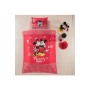 Özdilek Tek Kişilik Disney Lisans Baskılı Pike Takımı Mickey Mouse Friends Love Kırmızı