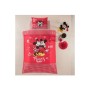Özdilek Tek Kişilik Disney Lisans Baskılı Pike Takımı Mickey Mouse Friends Love Kırmızı