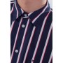 Tommy Jeans Çizgili Mavi Koton Erkek Gömlek DM0DM04486902