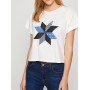 Koton Kadın Beyaz Kısa Kollu Bisiklet Yaka T-Shirt 8YAL11857JK