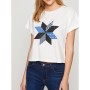 Koton Kadın Beyaz Kısa Kollu Bisiklet Yaka T-Shirt 8YAL11857JK