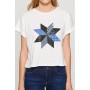 Koton Kadın Beyaz Kısa Kollu Bisiklet Yaka T-Shirt 8YAL11857JK