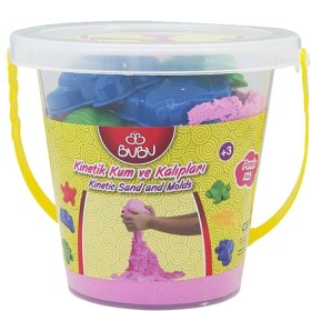 BuBu Kinetik Pembe Kum ve Kalıplar Kova 500 gr KU0024