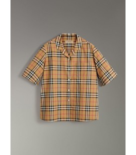 BURBERRY Kısa Kollu Vintage Onay Gömlek