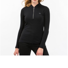Lacoste Kadın Siyah Uzun Kollu Polo Yaka Triko PF1807.07S