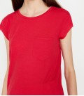 Koton Cep Detaylı T-Shirt Kırmızı 9KAK13050OK401