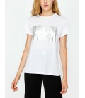 Koton İnci Detaylı T-Shirt Beyaz 9KAK13780EK001