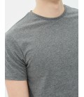 Koton Erkek Düz T-Shirt Antrasit 7YAM12136LK18A