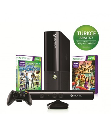 Xbox 360 500 gb + Kinect Sensör + Kinect Sports Ultimate + Kinect Adventures