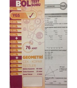 YGS Geometri Çek Kopar Testler Bol Test Soru 76 Adet