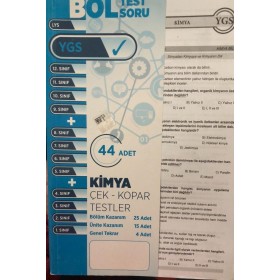 YGS Kimya Çek Kopar Testler Bol Test Soru 44 Adet